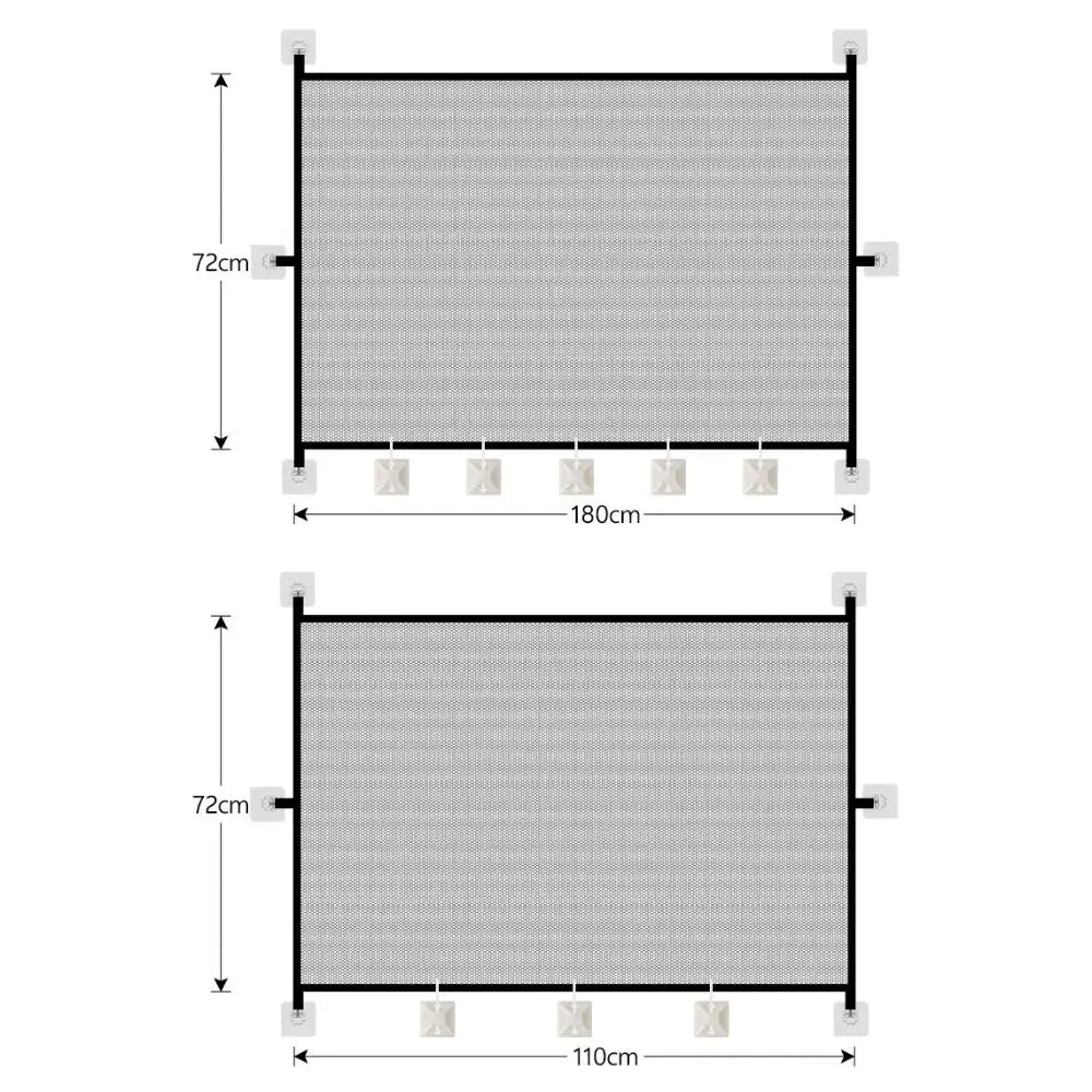 New Portable Retractable Pet Barrier Fences Folding Mesh Pet Safety Gate with Hooks Anti-Escape Dog Isolation Gate Stairs