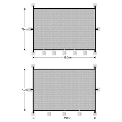 New Portable Retractable Pet Barrier Fences Folding Mesh Pet Safety Gate with Hooks Anti-Escape Dog Isolation Gate Stairs