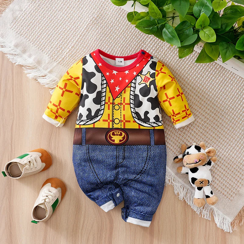 0-24 months newborns Baby Clothes One-Piece Cartoon Anime Long sleeves Trousers Banquet Spring Autumn Fashion neonatal clothing