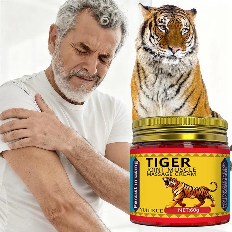 YUITIKUE 60g Tiger Massage Balm Easily Absorbed Moisturizing Care For Joint Muscle Knee Wrist Hand Foot Body Skin
