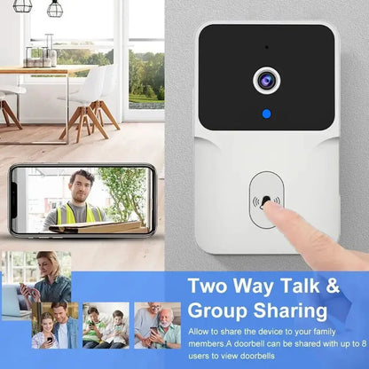 WiFi Wireless Tuya Smart Video Doorbell HD Camerabattery Powered Camera Security Door Bell Wi-Fi Intercom for Home Apartment
