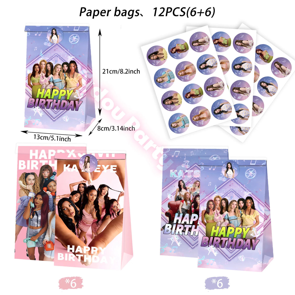 Idol K&Katseye Birthday Party Favors Bracelet Sticker Keychain Kpop Girl Balloons Party Decoration Fans Gifts Baby Shower Suppli