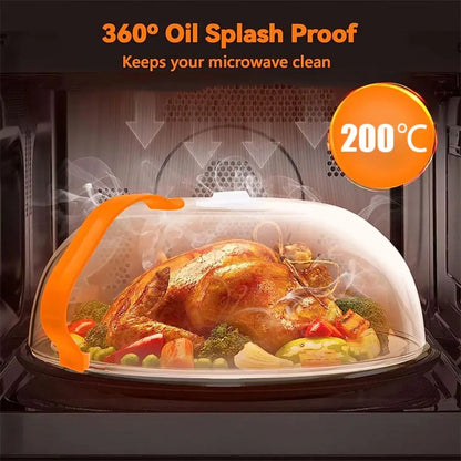 High Temperature Resistant Microwave Splash Cover Transparent Cover BPA Free Food Heating Cover Easy Clean