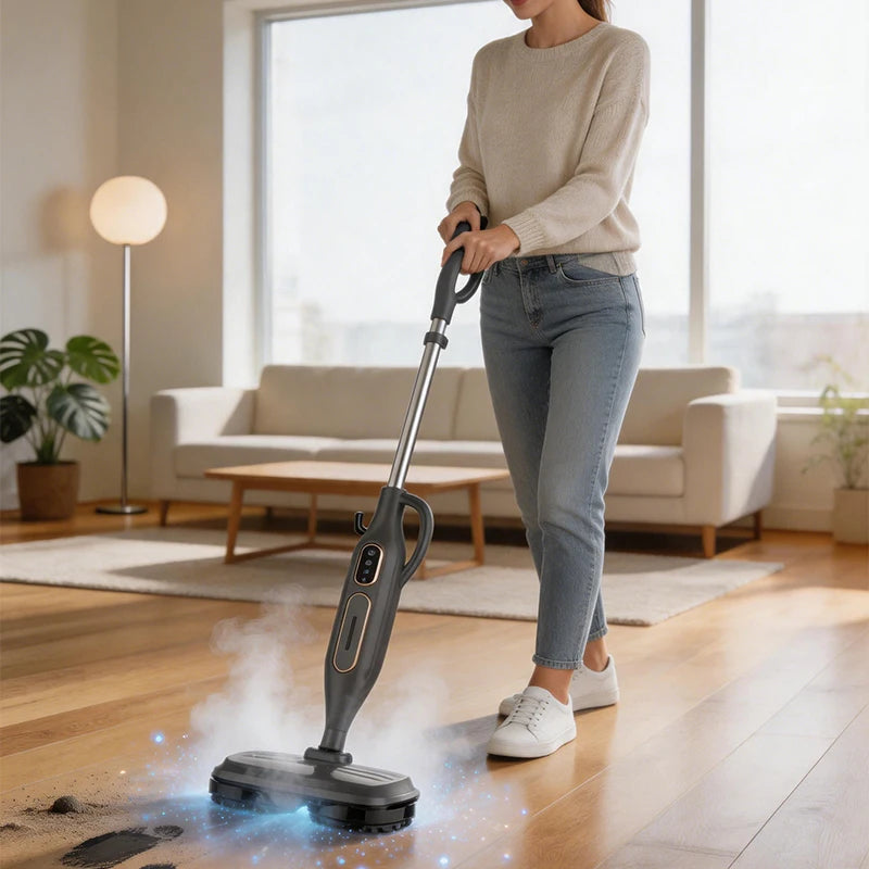 Hot Selling Electric Steam Mop Handheld Portable Vacuum Cleaning Machine Floor Washer with 3 Adjustable Steam Modes