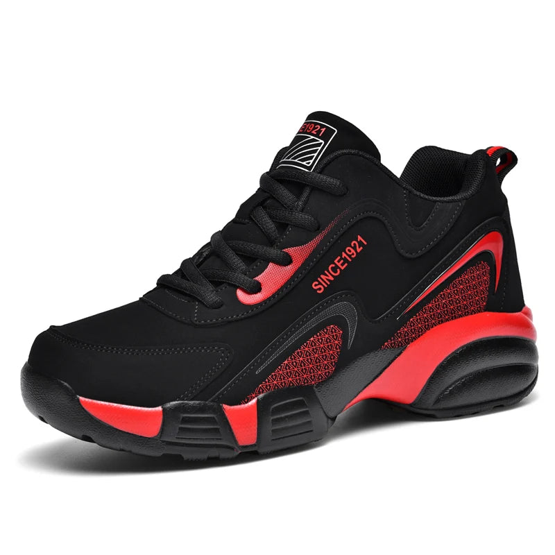 QZHSMY New Casual Thick Bottom Men's Sports Shoes Anti-Slippery Waterproof Male Sneakers Outdoor Walking Jogging Athletic Shoes