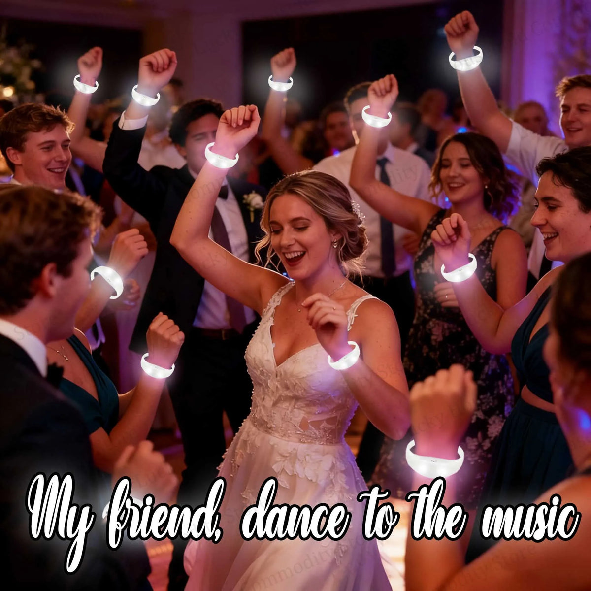 20-100PCS Music&Sound Activated Led Bracelet Light up Bracelets Glow in the Dark Bracelets for Wedding Party Concert Favors