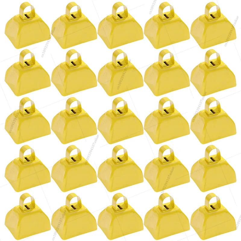 12-100 Pcs Metal Cowbells for Sporting Event 3 Inch Small Noise Makers Cow Bell for Football Event Wedding Party Favor for Guest