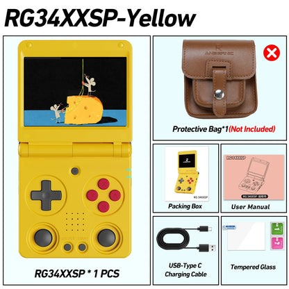 Anbernic RG34XXSP 3.4-Inch IPS Linux 64-bit Game Console H700 Quad-Core 1GB Retro Game Player HD-Connect To TV RG 34XXSP 3300mAH