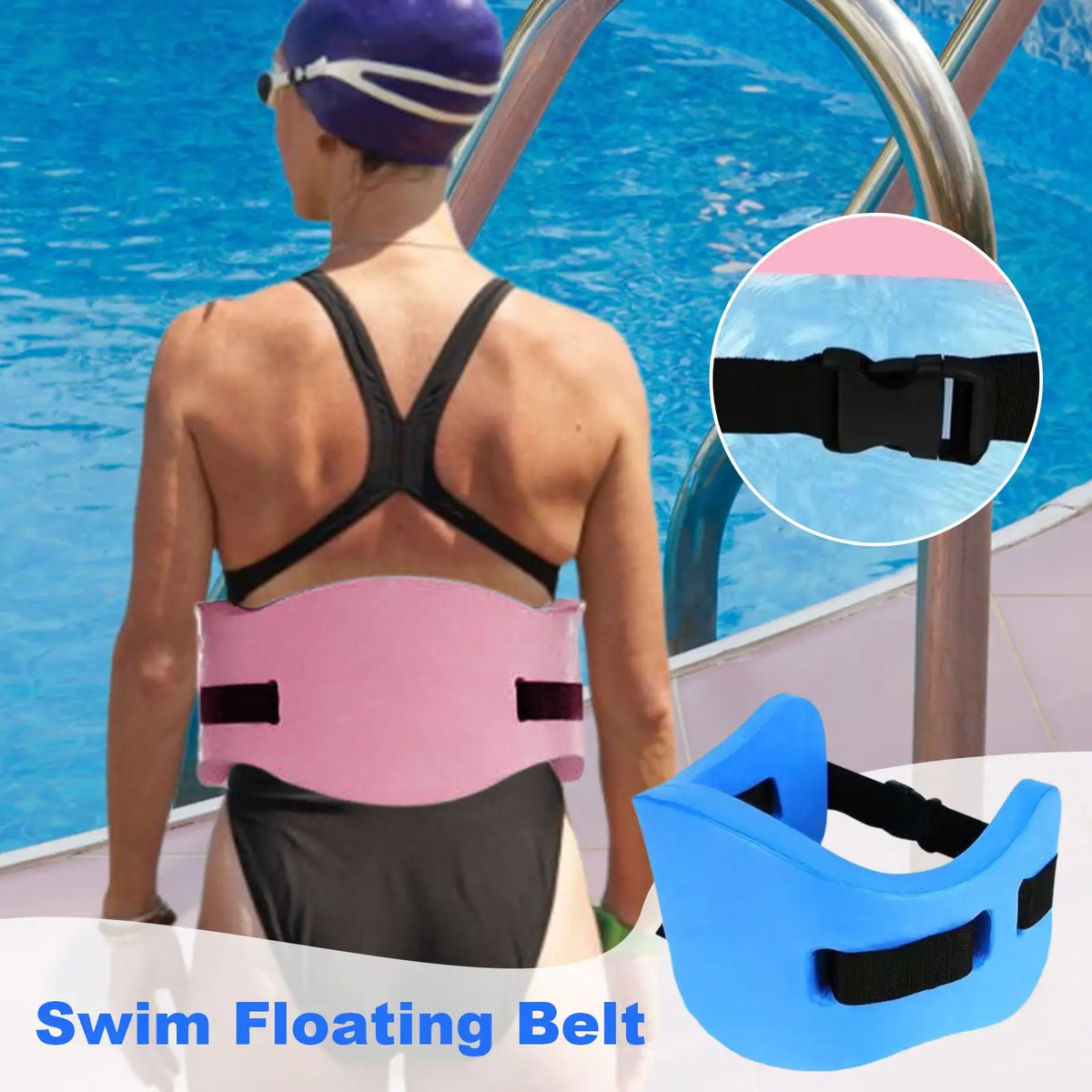 Swim Belt Pool Water Flotation Belt Safety Buoyancy Board for Pool Beach Bathtub Swimming Snorkeling Exercise Training Adults