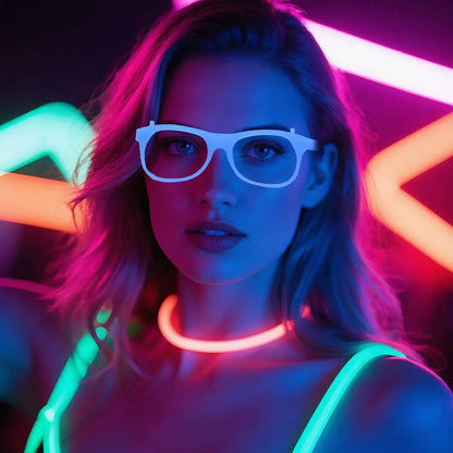 5Pcs Light Up LED Glasses Colors Glow Glasses Glow in The Dark Birthday Party Supplies Neon Party Favors for Kids Adults