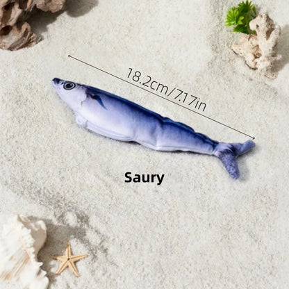 Petgravity 3PCS Electric Fish Pet Cat Toys Catnip Simulation Fish Swing Kitten Dance Fish Toy Funny Cats Playing Supplies USB Charging
