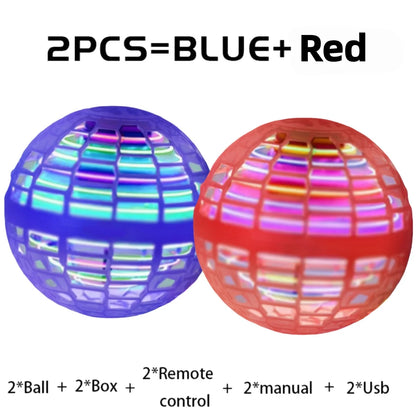 Flying Ball Children's Hand Controlled Color LED Cosmic Globe 360 ° Rotating Suspension Ball Suitable for Indoor and Outdoor Toy