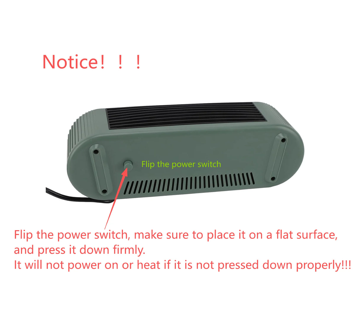 AOFEN Desktop Personal Heater Level 2 (800W-1000W) Rapid Heating in 2 Seconds Compact Size Office Space Heater Foot Warmer with Automatic Power-Off