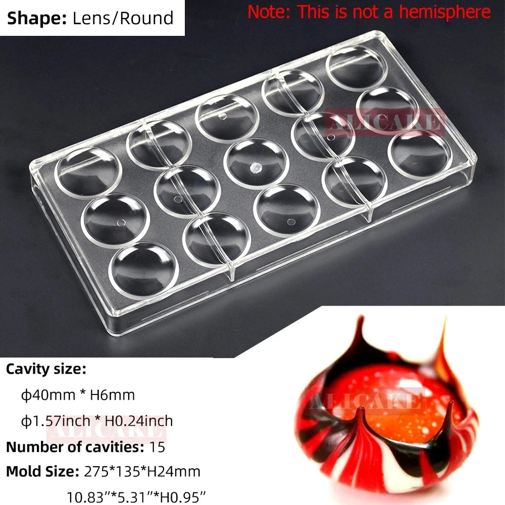 Polycarbonate Chocolate Mould Professional Molds for Candy Bonbons Bar Acrylic Mold Confectionery Baking Pastry Bakery Utensils