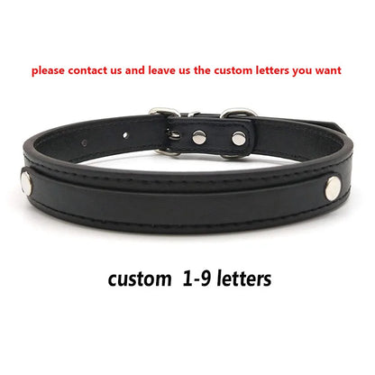 Sexy PU Leather Custom Name Letters Choker Collar Necklaces Men Women Personalized Cosplay Customized Chocker Jewelry