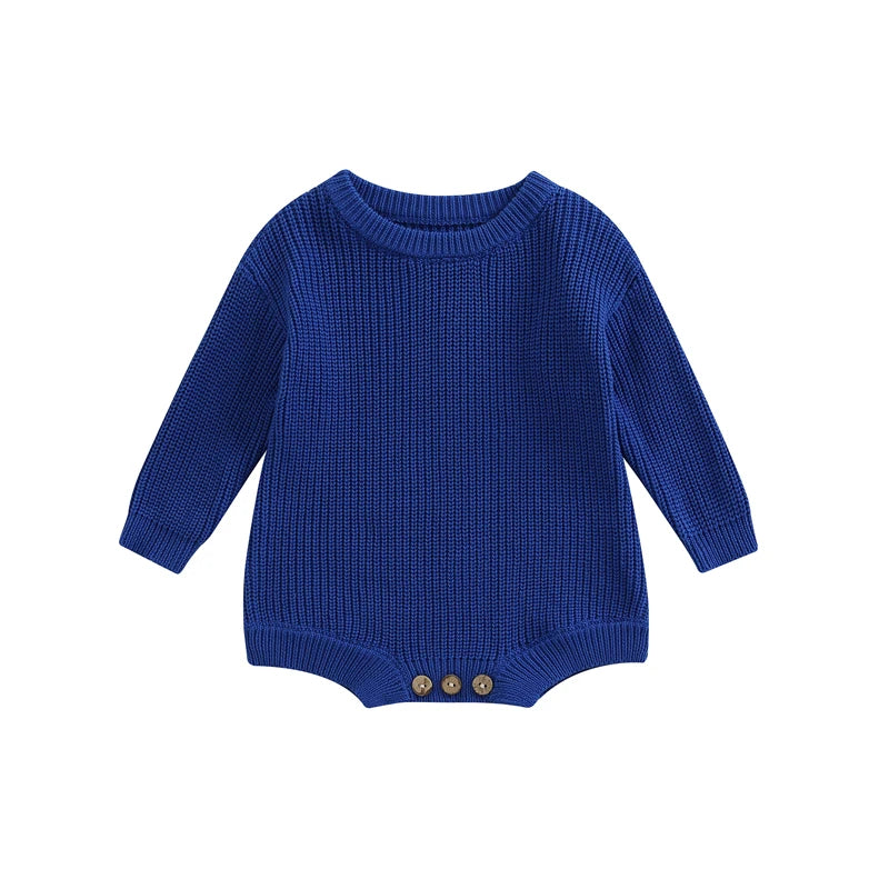 0-2Y Knitting Newborn Baby Girl Boy Spring Autumn Clothes Cute Long Sleeve Sweater Romper Jumpsuit Casual New born Outfits