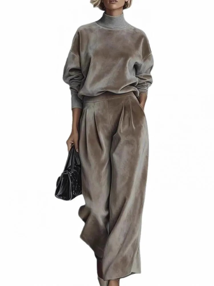 2 Pieces Women's Sets 2026 Spring Autumn Pullover Suit Long Sleeve Tops And Pants Suits Two Piece Set Tracksuit Outfit