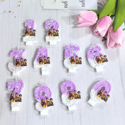 Anime 0-9 Number Candle Cute 3D Page Cartoon Character Children Party Cake Plug-in Birthday Cake Decoration Gift