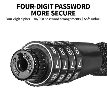 Bicycle Chain Lock | 100 cm & Four-Digit Combination | Bicycles & Compatible E-Bikes