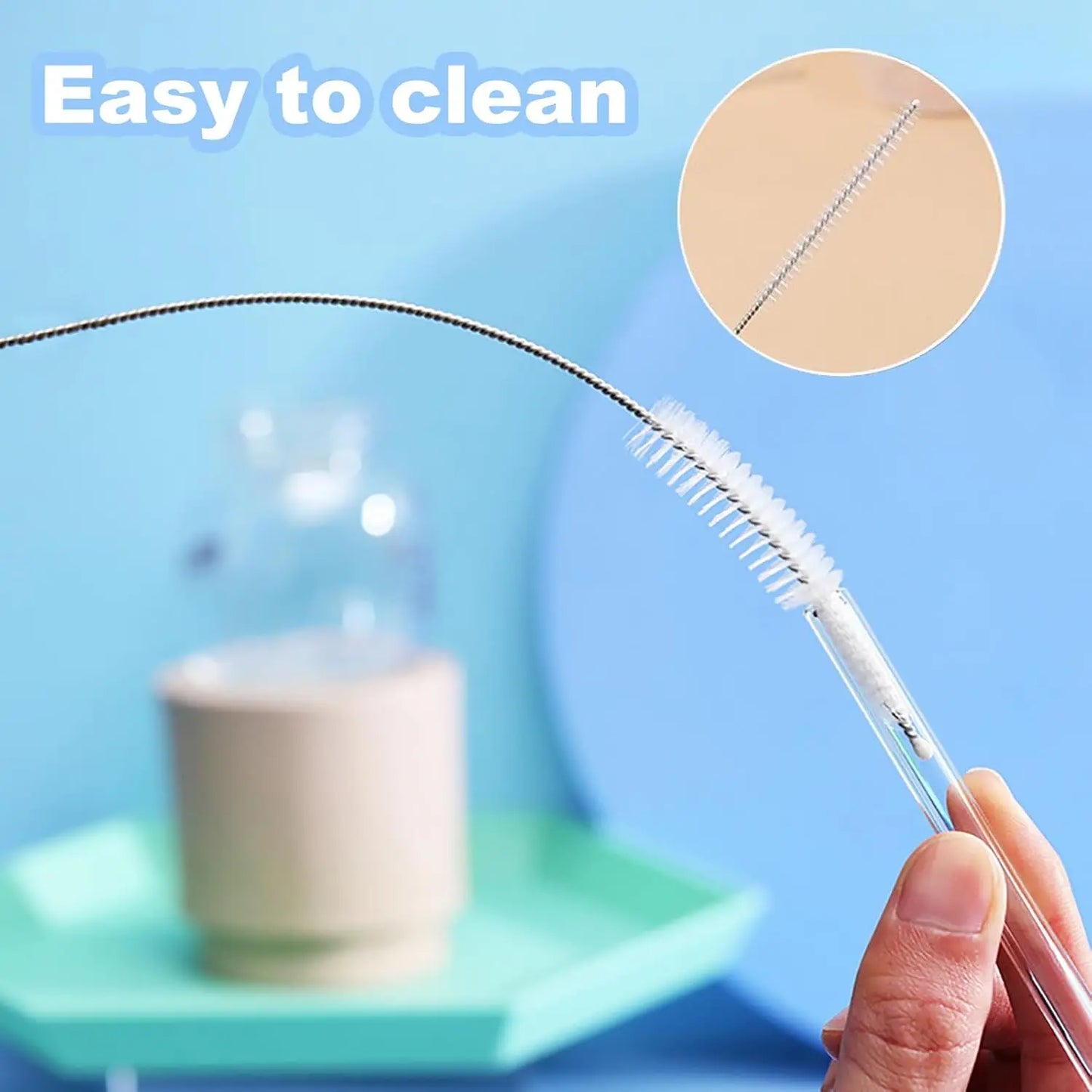 Straw Cleaner Brush Kit For Stanley Extra Long Pipe Cleaners Multi Size Cup Cleaning Brushes For Tumbler Sippy Cup Water Bottle