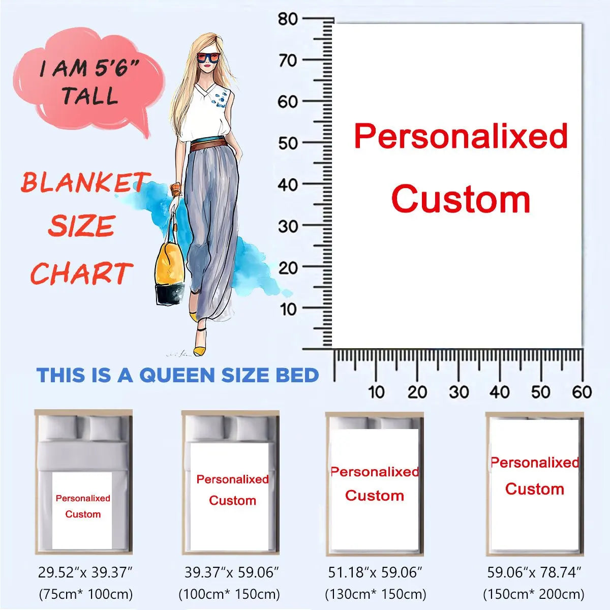 1 Piece of Custom Personalized Blanket with Image Upload DIY Flannel Blanket - Customize with Warm Photos, Soft and Warm, Suitable for Sofa, Bed, Office, Car, and Outdoor Travel - Perfect for All Seasons, Halloween, Thanksgiv