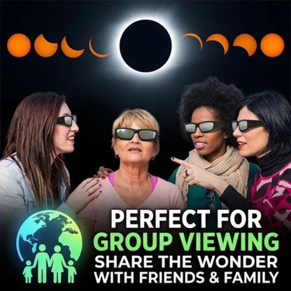 Solar Eclipse Glasses Plastic Frame Certified Safe Solar Viewer Shade For Direct Sun Observation Total Eclipse Eyewear