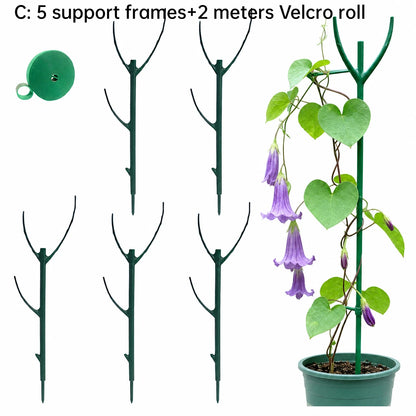 Climbing Plant Support Stakes Stackable Tall Poles with Ties Durable Plant Stem Holder for Indoor Outdoor Balcony Gardening