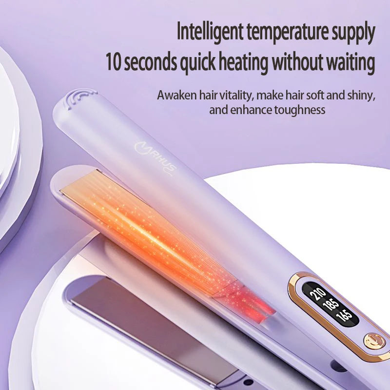 Professional Safe Hair Straightener Curler 2 In 1, 10 Seconds Fast Heating Hair Plate, High Quality Hair Styling Tools