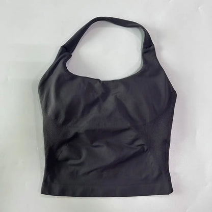 1-2pcs Gym Set Women Backless Tank Tops High Waist Scrunch Seamless Shorts High Waist Yoga Leggings Workout Sets Gym Suit