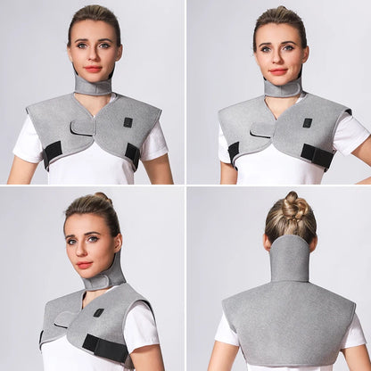 Red Light Shoulder Back Support Heated Massage Vest Winter Warmth Relieves Muscle Relaxation Relief Pain Shoulder Care