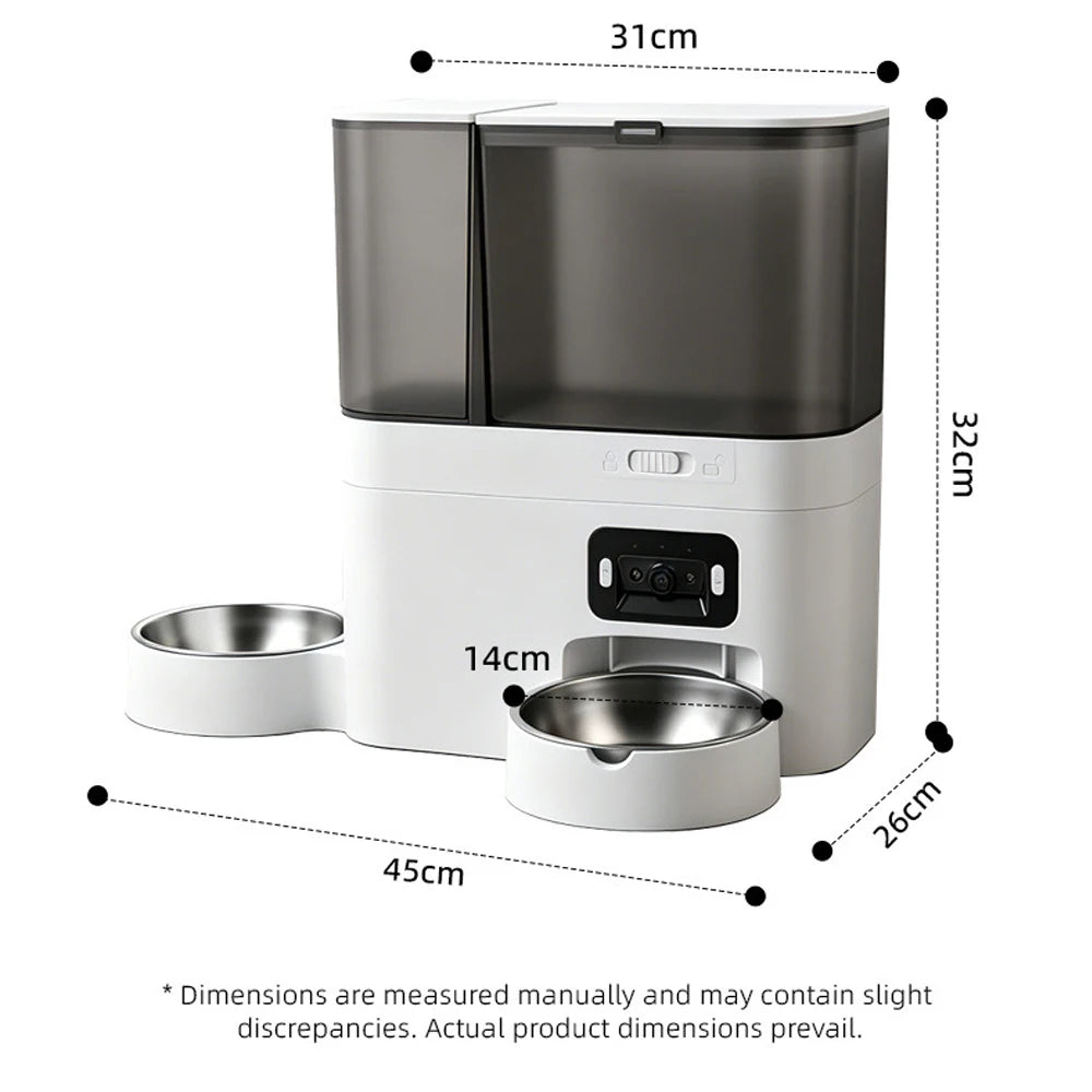 Automatic Camera Automatic Pet Feeder Water Fountain WIFI APP Video Smart Dog 5L Food Dispenser 3L Gravity Water Drinker Bowl