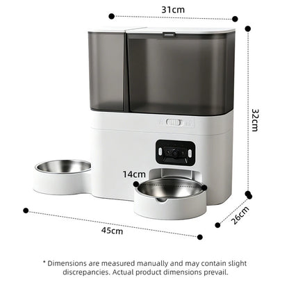 Automatic Camera Automatic Pet Feeder Water Fountain WIFI APP Video Smart Dog 5L Food Dispenser 3L Gravity Water Drinker Bowl
