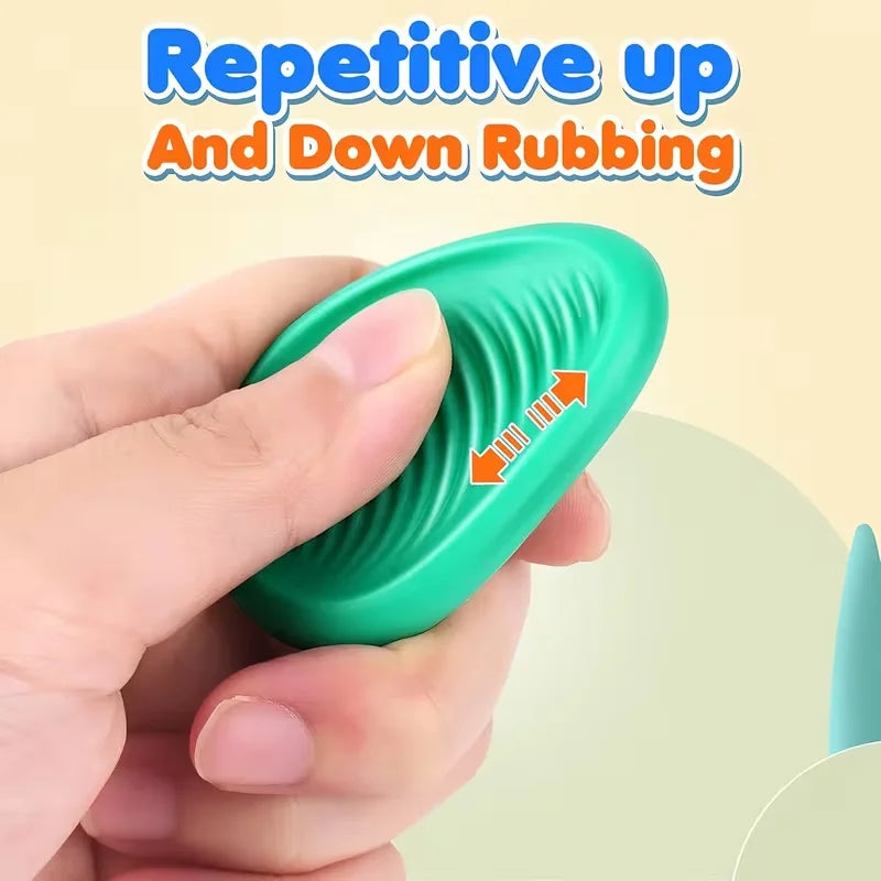 6 colorful tactile stones with soft and elastic textured pressure massage handballs