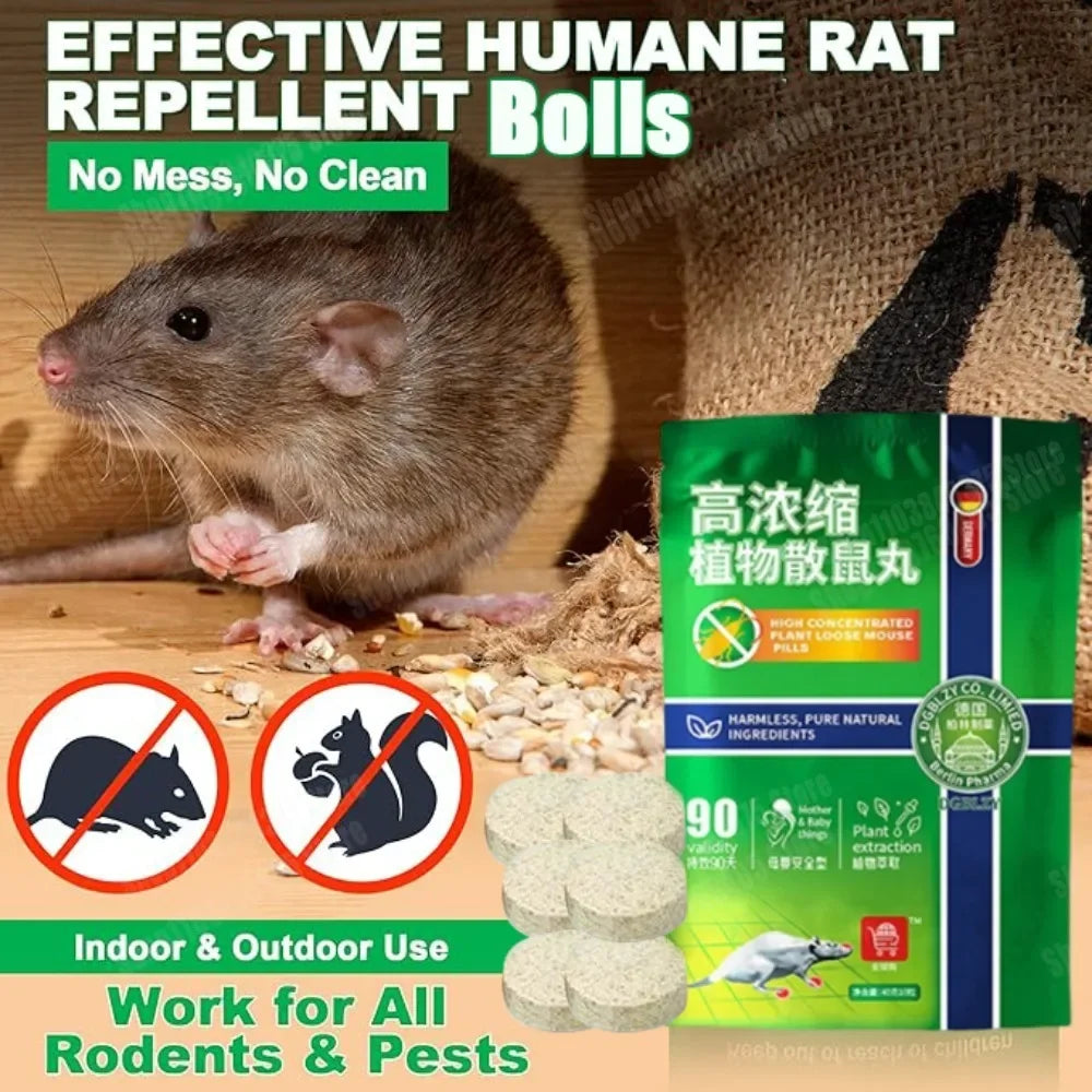 Boules répulentes de souris et de Rat, boule de mothe puissante pour grandes souris, piège à rats, appât répulsif d'insectes