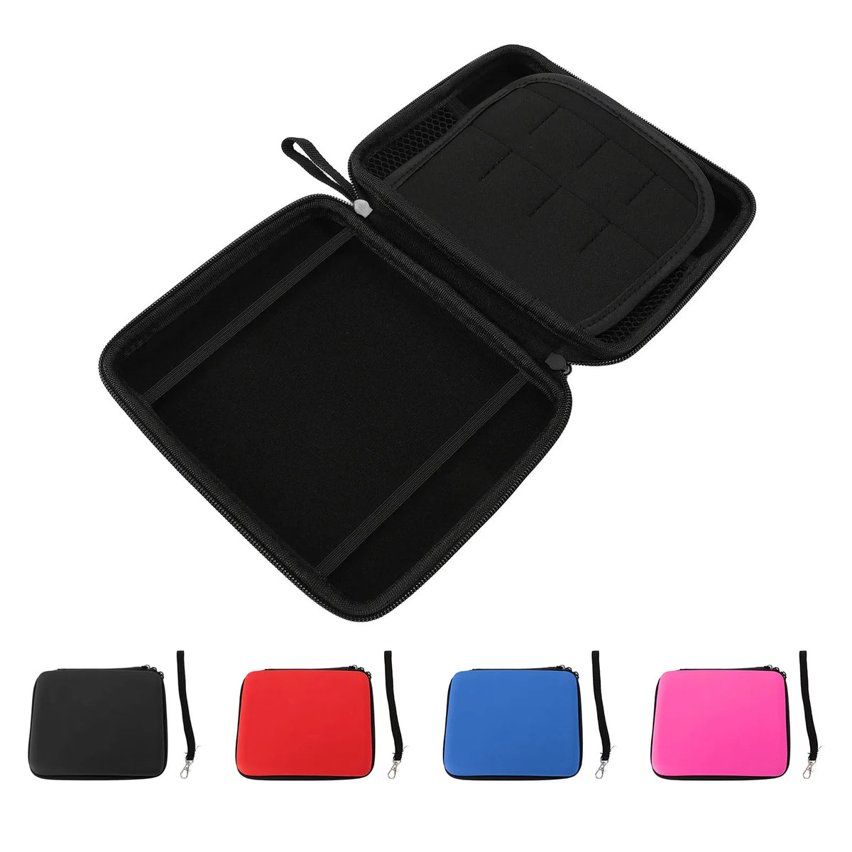 Console Travel Carrying Case Pouch Secure Game Console Carrying Case for 2DS with 8 Game Card Holders Protective Hard Shell