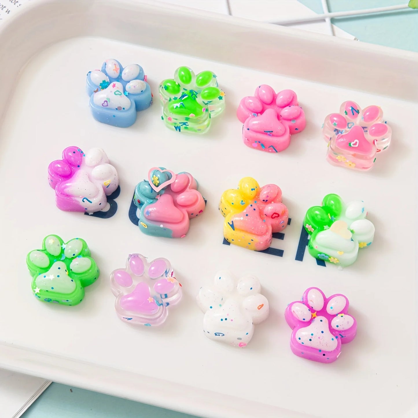 10/2030/40/50pcs Mini Cute Cat Claw Plush Pinch Fun, Colorful, Halloween/Christmas Party Pack Fillers Mini Cartoon Cat Claw