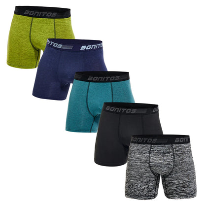 5pcs Pack 2025 Men Panties Polyester Underwear Male Brand Boxer And Underpants For Homme Lot Luxury Set Sexy Shorts Gift Slip