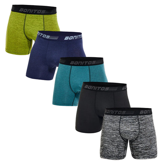 5pcs Pack 2025 Men Panties Polyester Underwear Male Brand Boxer And Underpants For Homme Lot Luxury Set Sexy Shorts Gift Slip