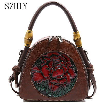 Retro Handbag Women's 3D Printed Shoulder Bag Luxurious Designer Diagonal Cross Bag Office Mom Classic Handbag Brand Torebki