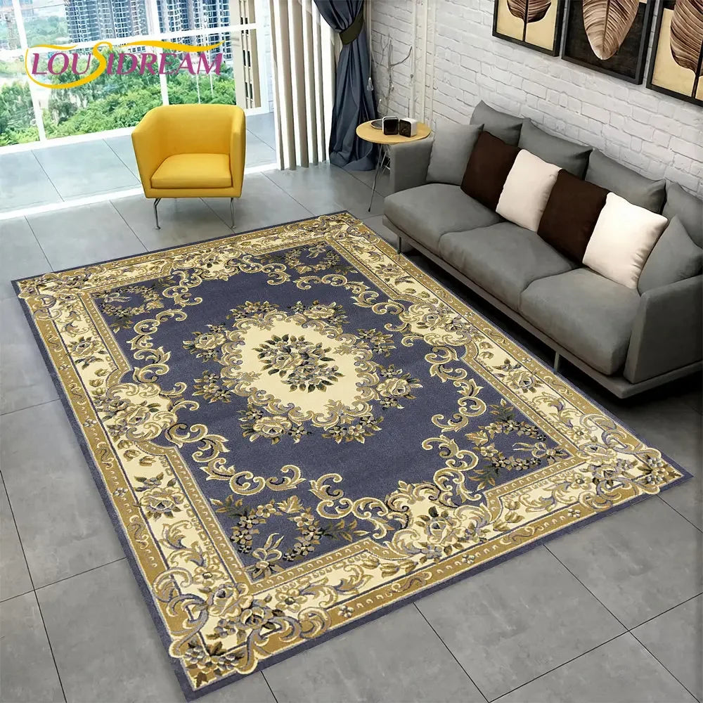 Turkey Persian Bohemian Area Rug Large,Carpet Rug for Living Room Bedroom Sofa Doormat Decoration,Kid Play Non-slip Floor Mat