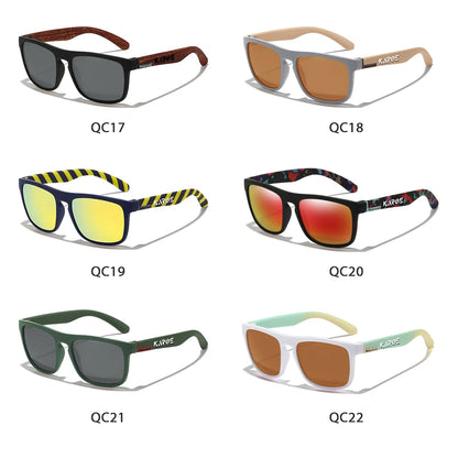 COOLMEN Classic Men Square Polarized Fishing Sunglasses Outdoor Driving Cycling Running Goggles Vintage Large Frame UV400