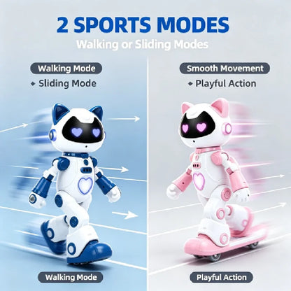New Rc Intelligent Robot Cat Toy Gesture‑Control Programmable Robotic Pet With Mist Spray Led Light Sing Dance Play Piano Slidin