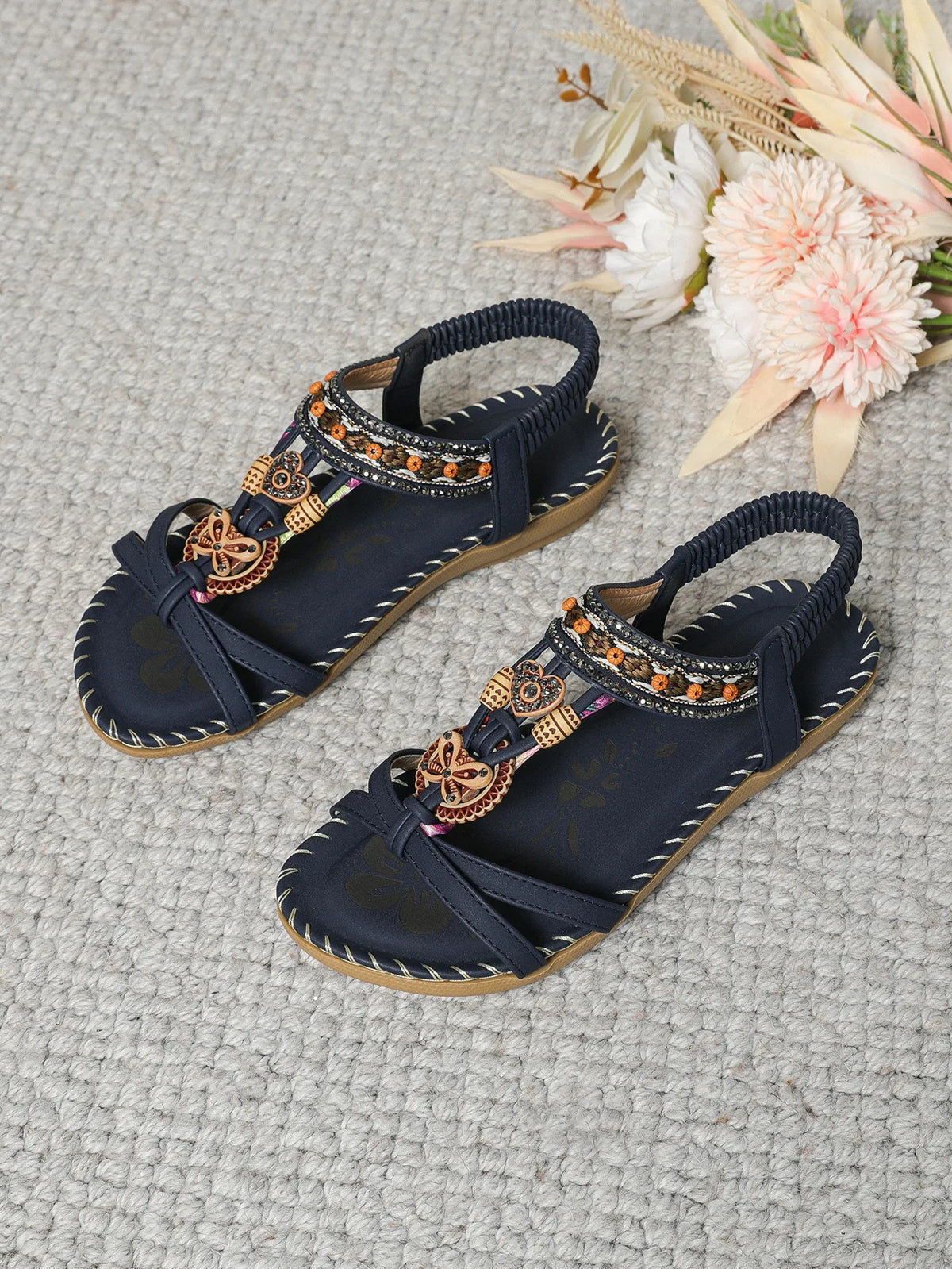 Women's Sandals Bohemian Sandals Outdoor Soft Sole Beach Sandals Platform Lightweight Women Casual Shoes Flat Plus Size Sandal