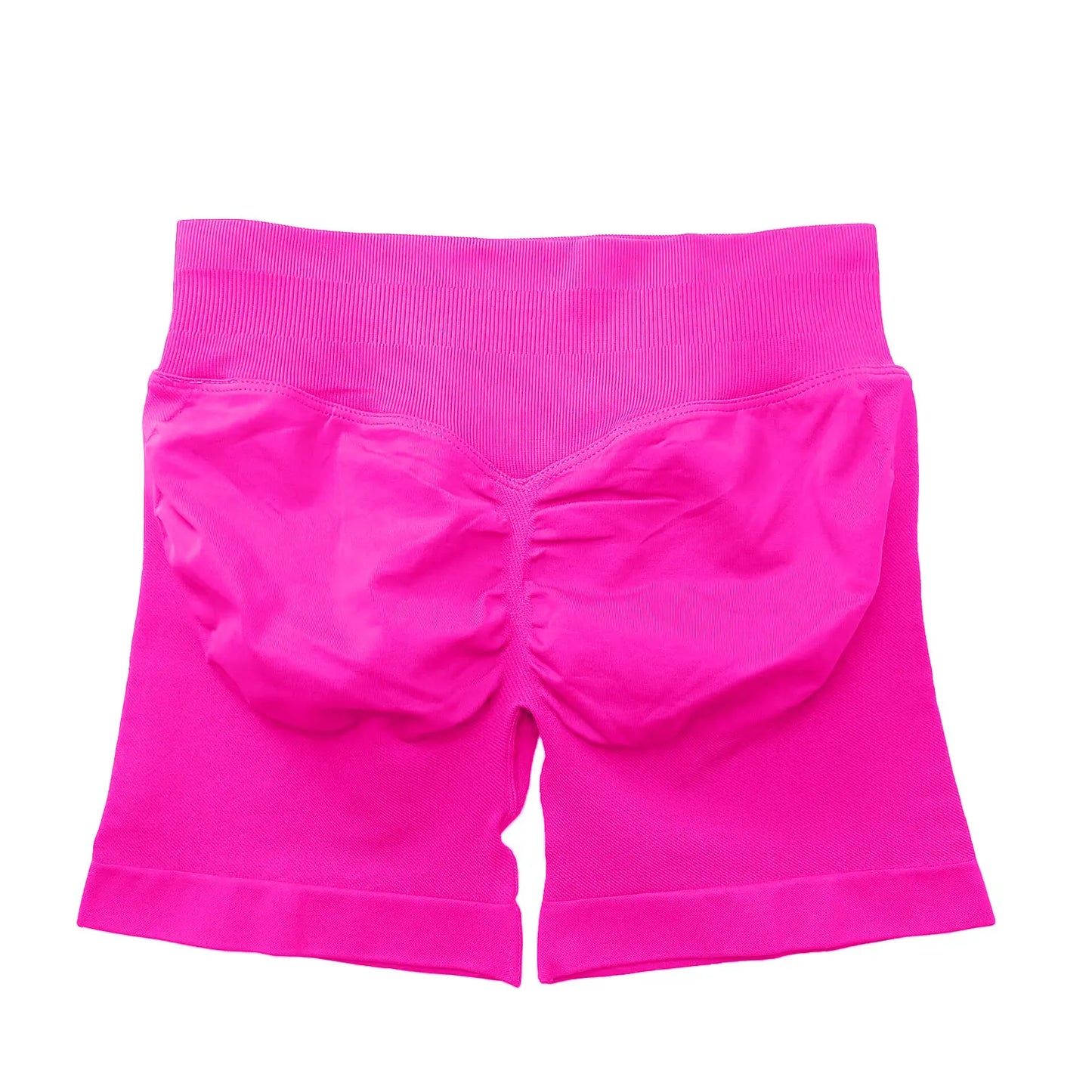 NCLAGEN GYM Shorts 4.5" Women Activewear Fitness Sports Biker Shorts Low Ribbed Band Workout Scrunch Butt Yoga Seamless Leggings
