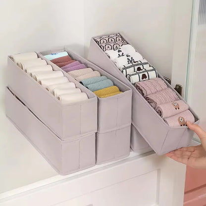 1/4pcDrawer Organizer Underwear Socks Storage Box Panties Storage Boxes Clothes Organizer Cabinets Drawers Bedroom Wardrobe Case