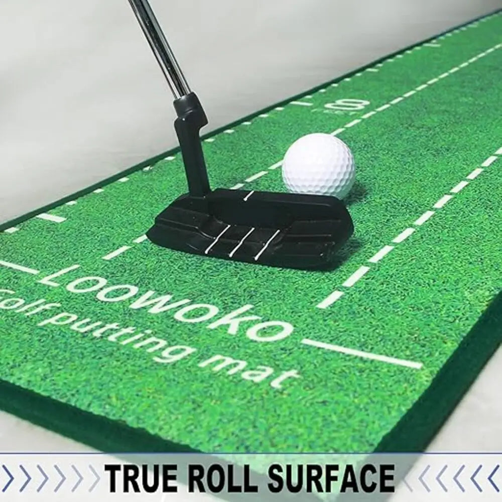 120in Putting Training Foldable Golf Putting Mat With Auto Ball Return Indoor Outdoor Professional Practice Aid For Home Office