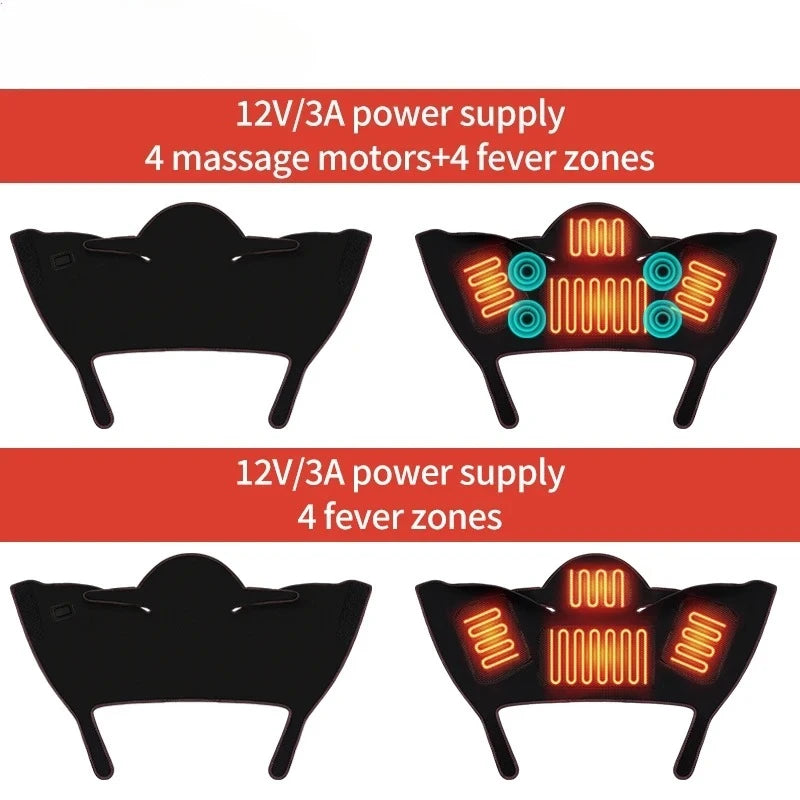 Electric Heating Massager Pads for Shoulder Neck Back - Winter Body Warmer Soft Vest Hot Compress Relieves Fatigue