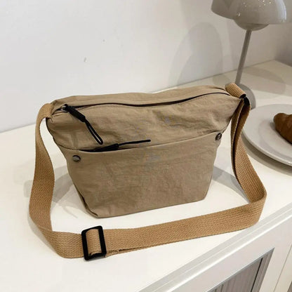 Fashion Waterproof Nylon Crossbody Bag Quick-dry Portable Large Capacity Lightweight Casual Shoulder Bag Versatile Phone Bag