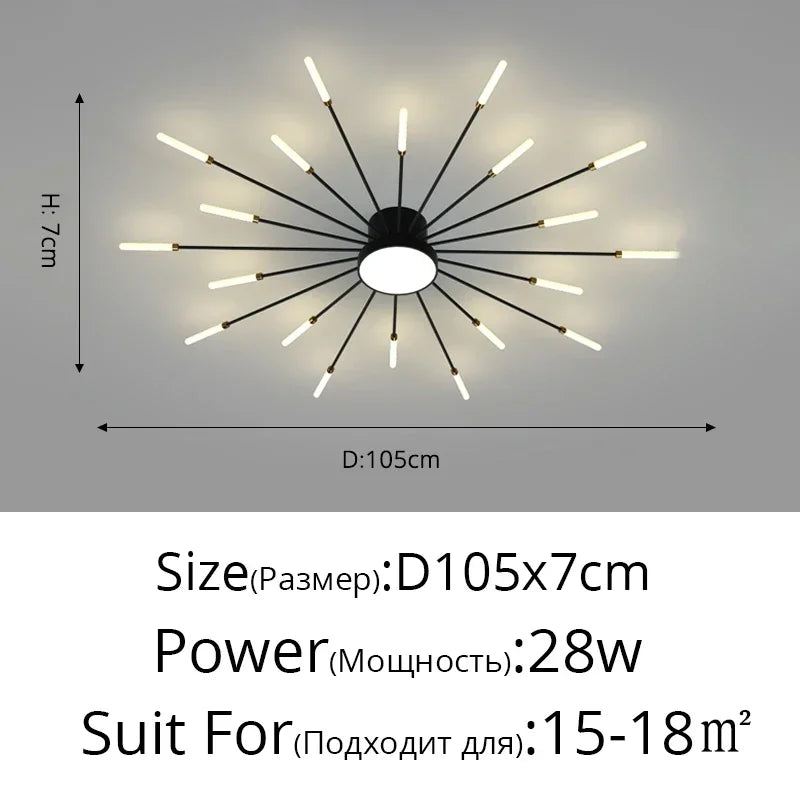 Modern Minimalist Stylish LED Ceiling Chandelier Lamps Design Art Suspension Pendant Lights Home Decor Items Living Room Bedroom
