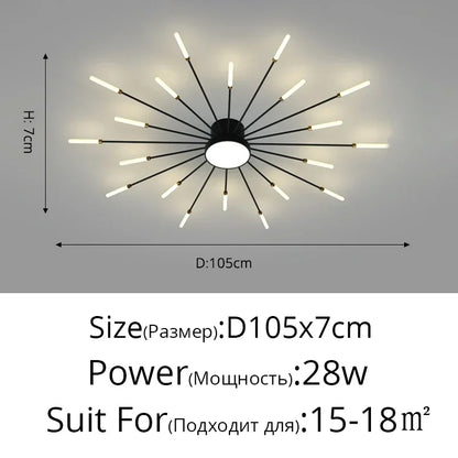 Modern Minimalist Stylish LED Ceiling Chandelier Lamps Design Art Suspension Pendant Lights Home Decor Items Living Room Bedroom